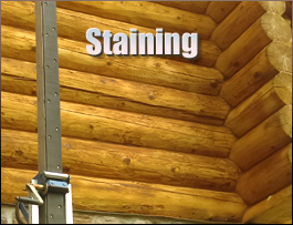  Chilhowie, Virginia Log Home Staining